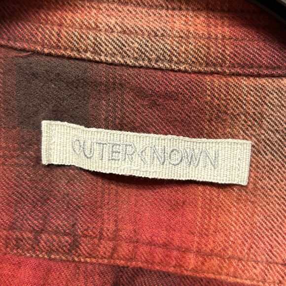 Outer Known Men Organic Cotton Button Shirt Top Size XL X-Large C017 -14 - Picture 6 of 16